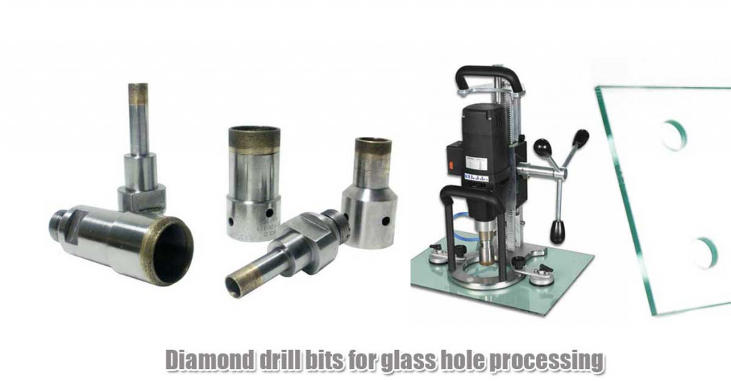 Diamond drill bits for glass hole processing