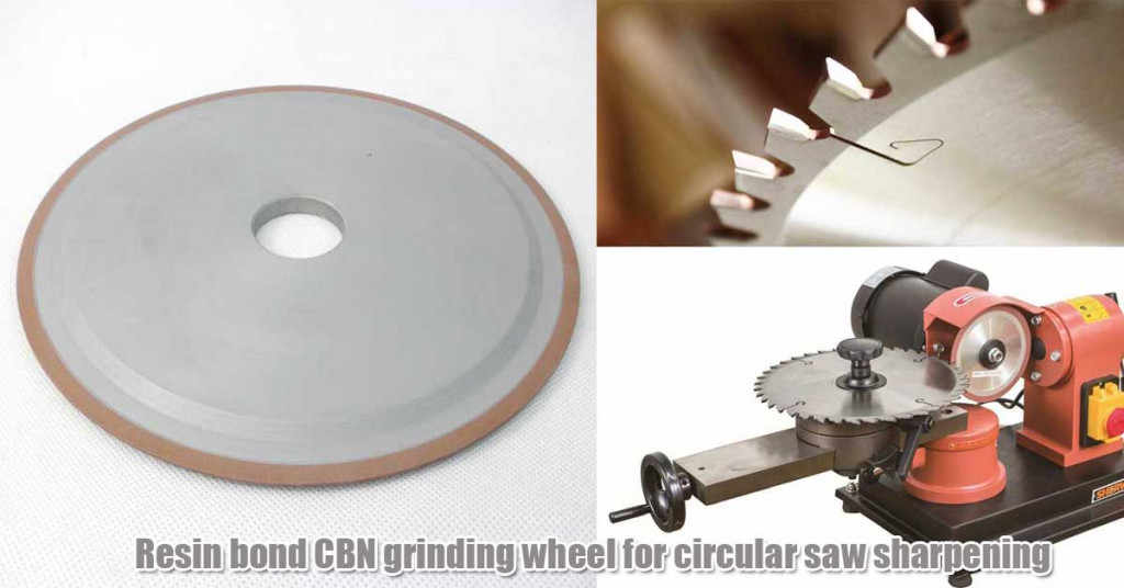 Resin bond CBN grinding wheel for circular saw sharpening