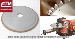 Resin bond CBN grinding wheel for circular saw sharpening