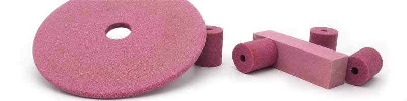 Pink aluminum oxide grinding wheels