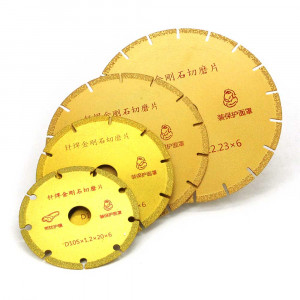 Brazed diamond dry slice cutting saw blade