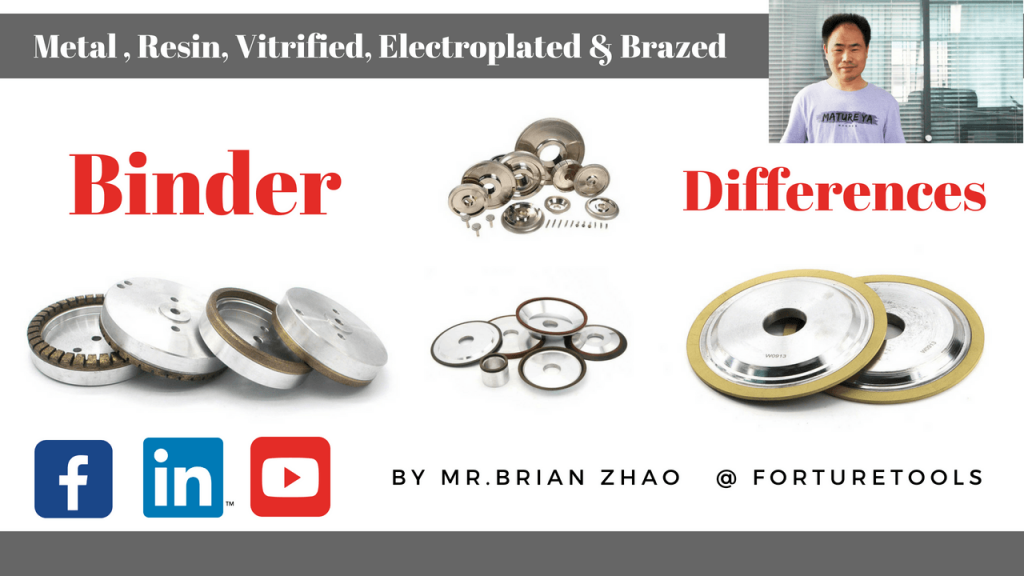The basic differences among metal,resin,vitrified,electroplated and brazed grinding wheels