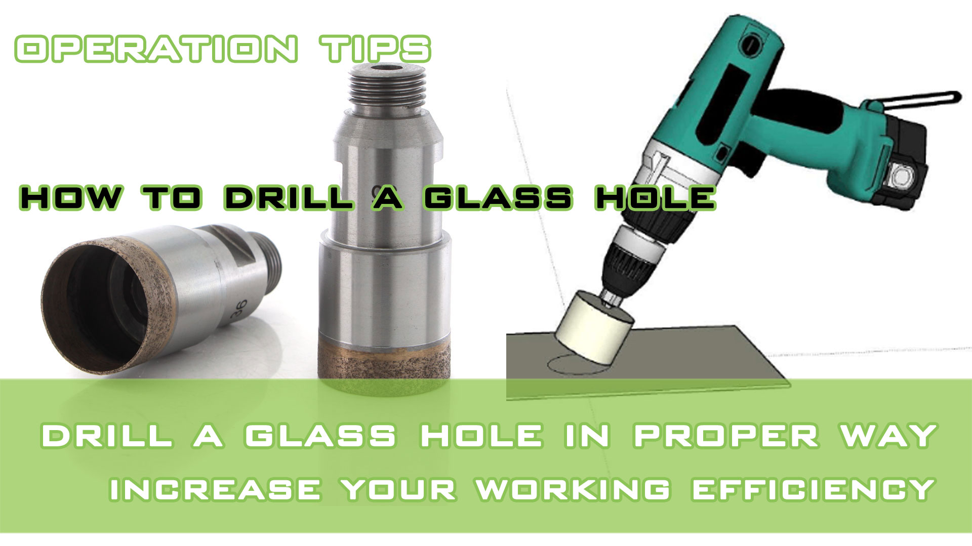 How to drill a glass hole in proper way
