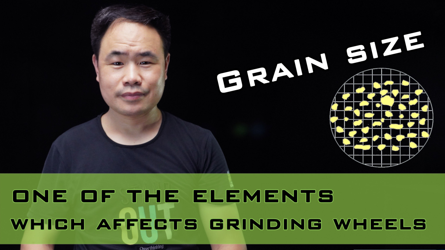 Abrasive grain size, which affects the work efficiency and surface